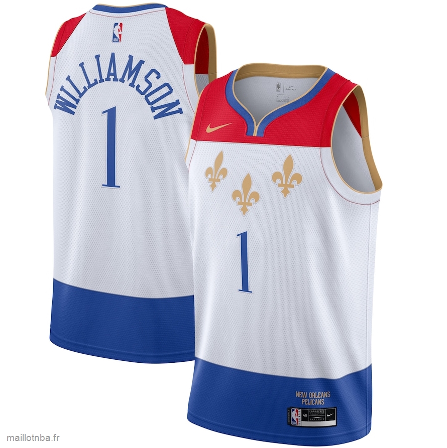 Maillot New Orleans Pelicans Zion Williamson Nike White 2020/21 Swingman Jersey - City Edition